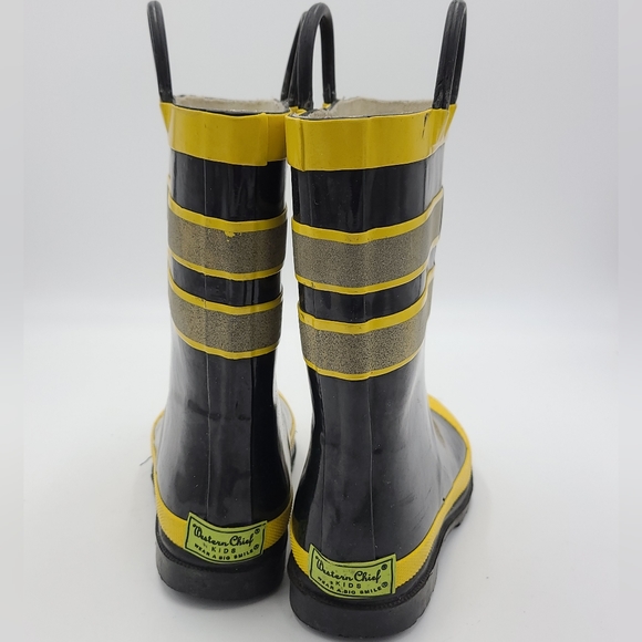 Western Chief Black and Yellow Kids Boots - Picture 5 of 6